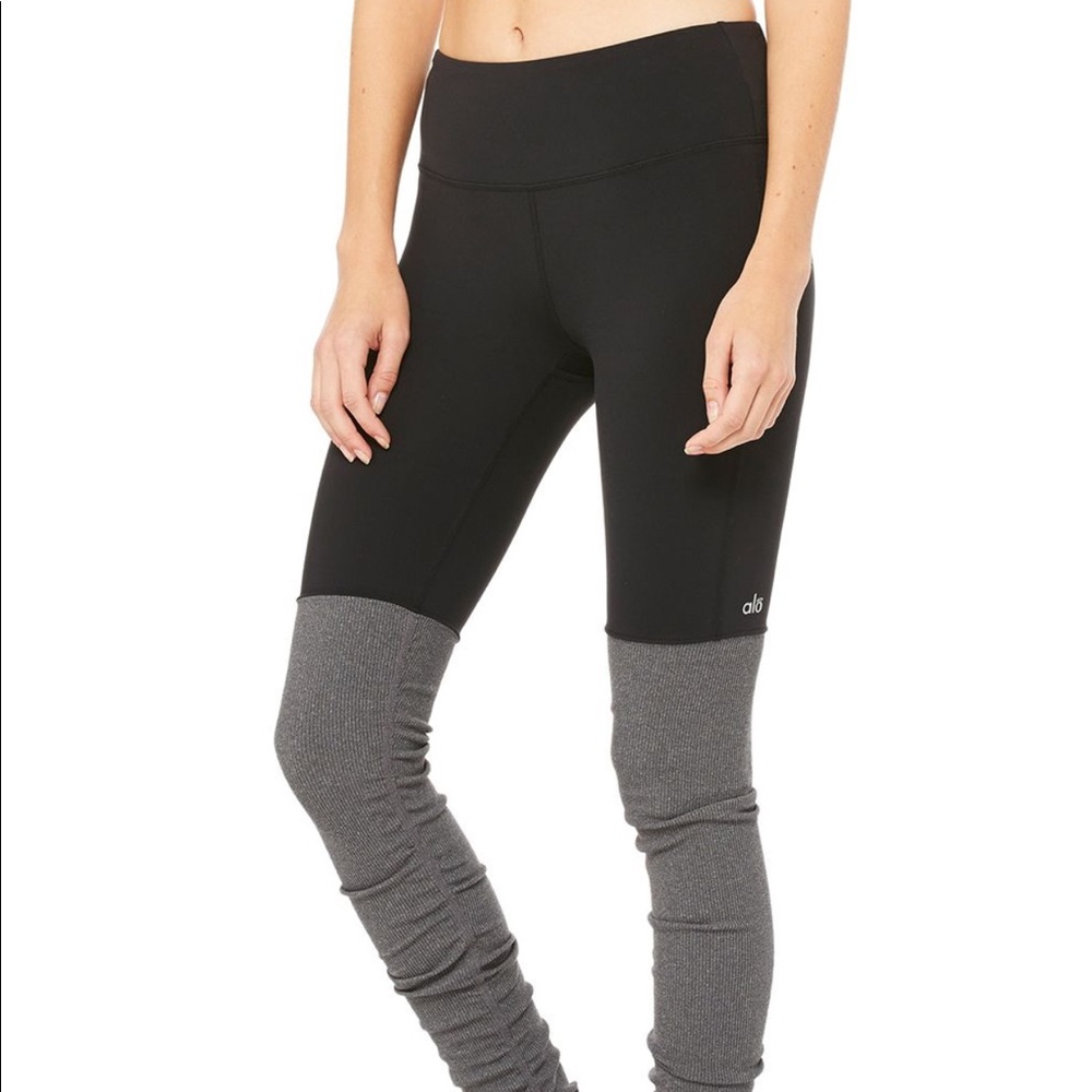 NWT ALO Yoga Blk/Grey Goddess Legging