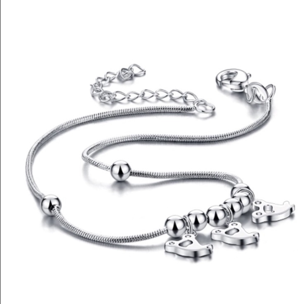 Sterling Silver Charm Anklet