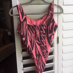 Vintage Bodysuit Neon Pink