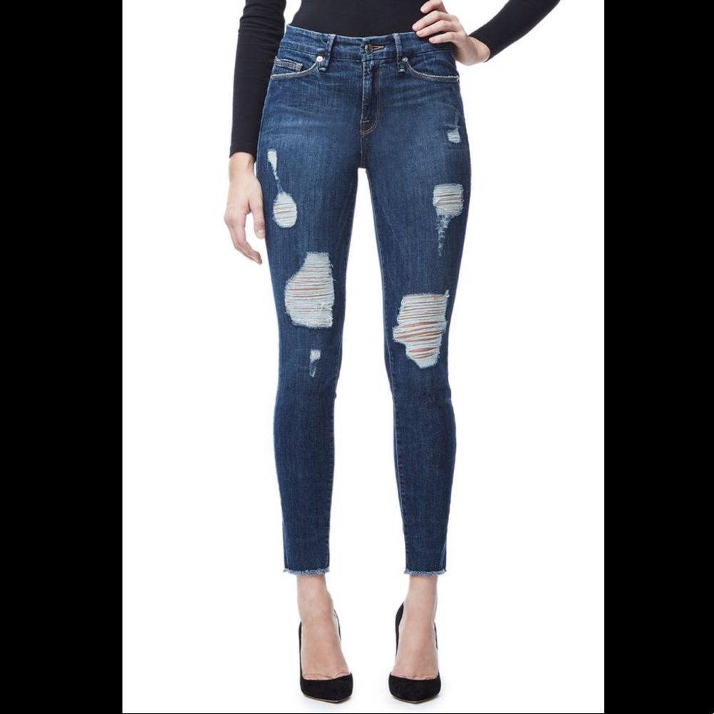 Good American - Good Legs - Raw Hem Jeans