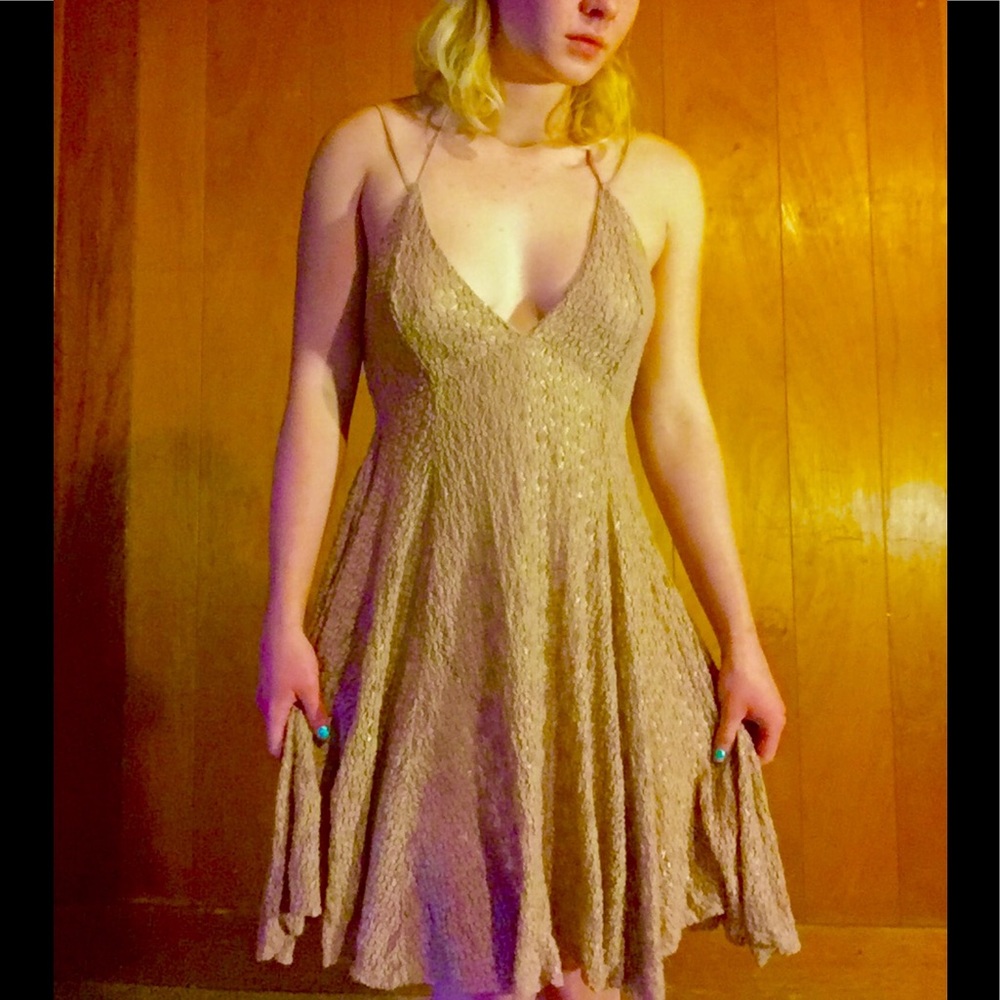 FIELDS Eyelet Sundress in toffee