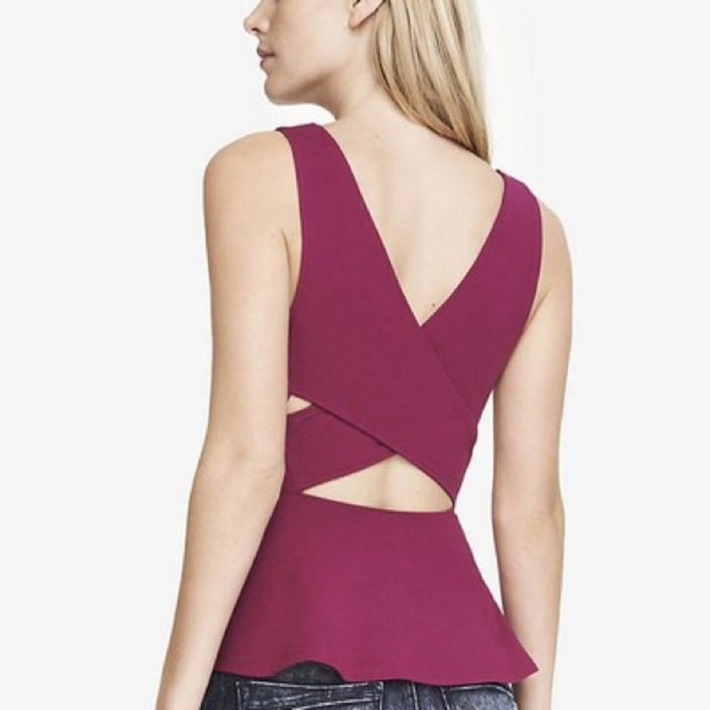 Express Crossback Peplum Top
