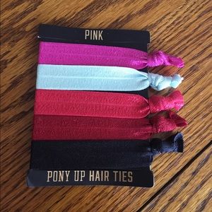 PINK hair ties