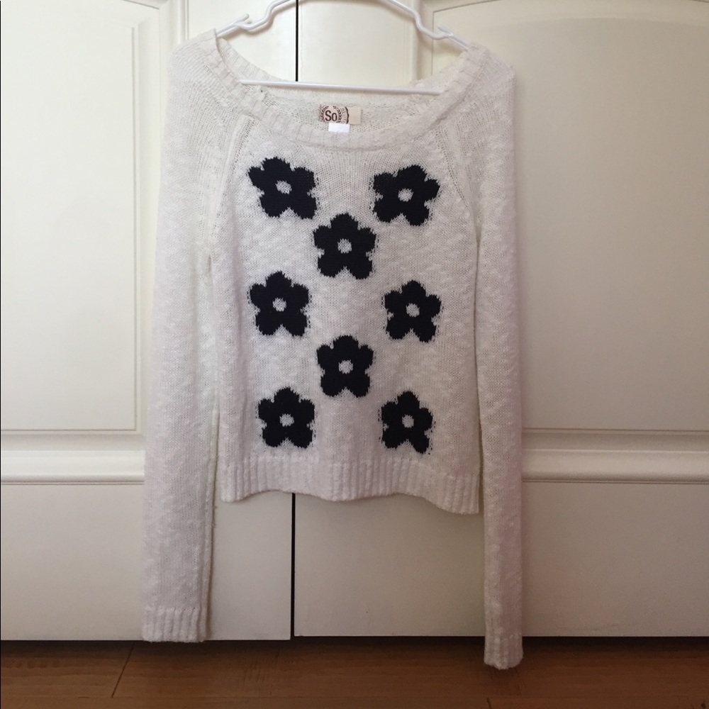 Black Daisy Sweater