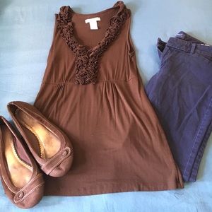 Brown Design History Tank Top