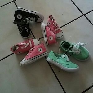 Toddler converse and polo sneakers
