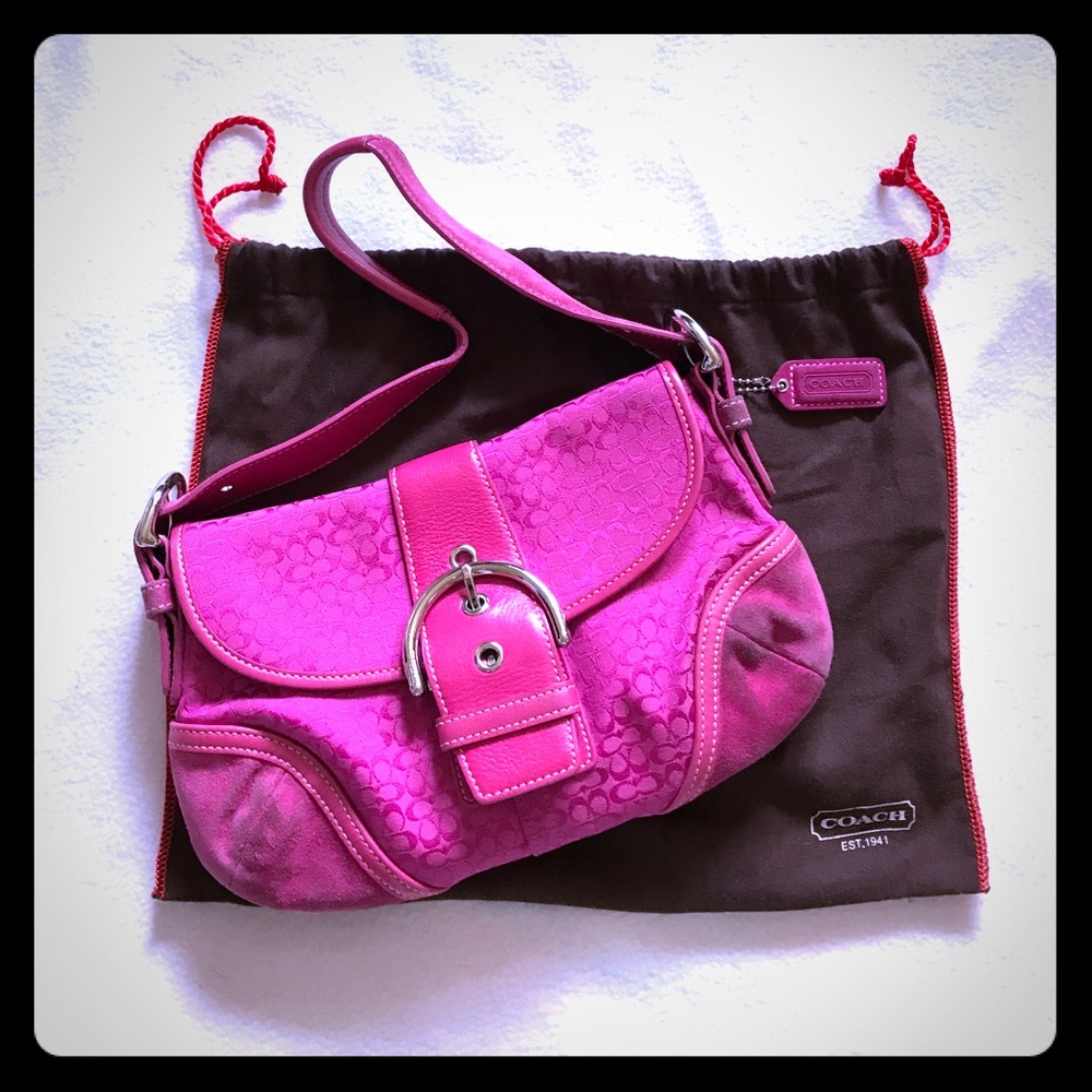 Coach Soho Signature Flap Hobo