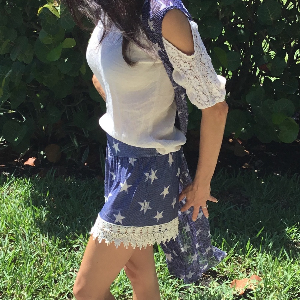 Star Spangle Shorts S,M - Picture 3 of 4
