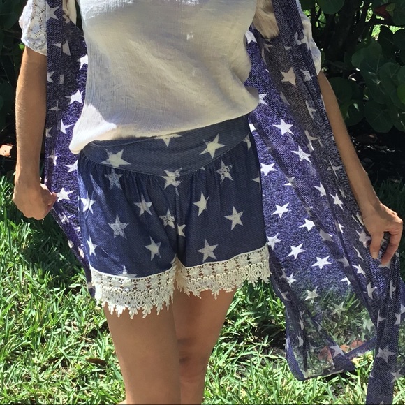 Star Spangle Shorts S,M - Picture 2 of 4
