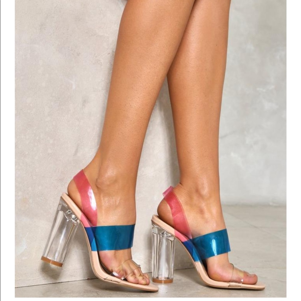 Nasty Gal Riot of Color Clear Heel.