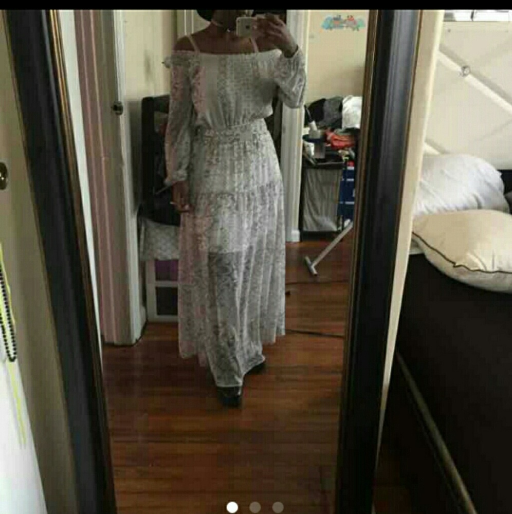 Long off the shoulder maxi dress