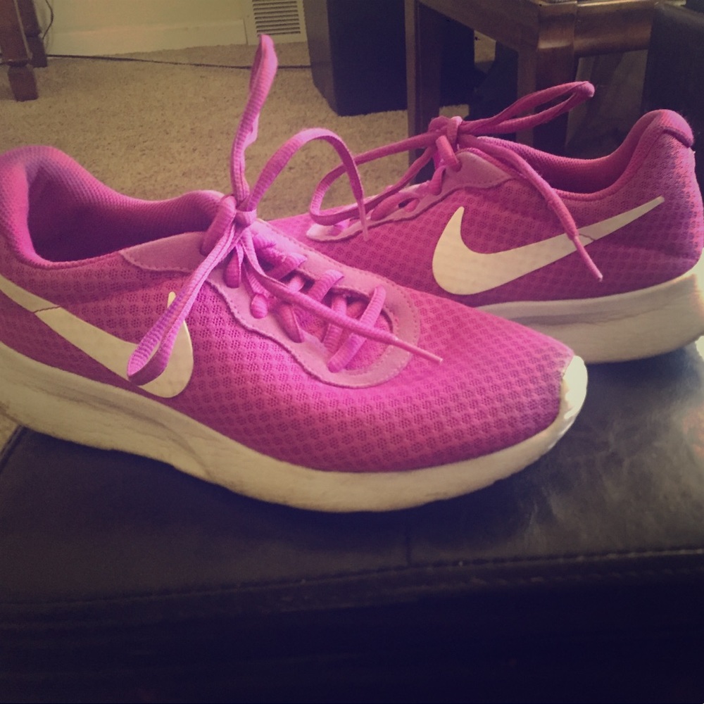 Purple Nike shoes