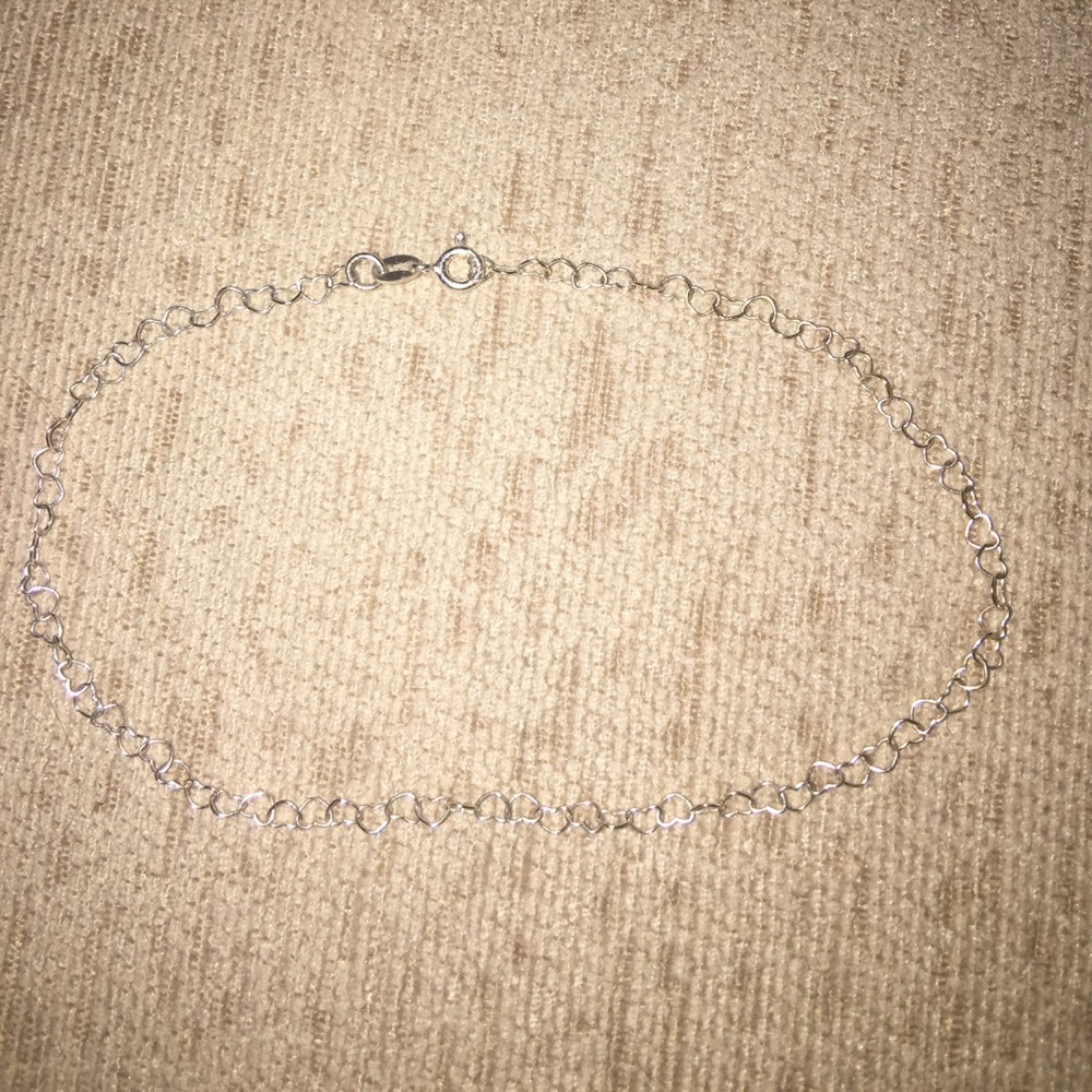 Silver Heart Chain Bracelet