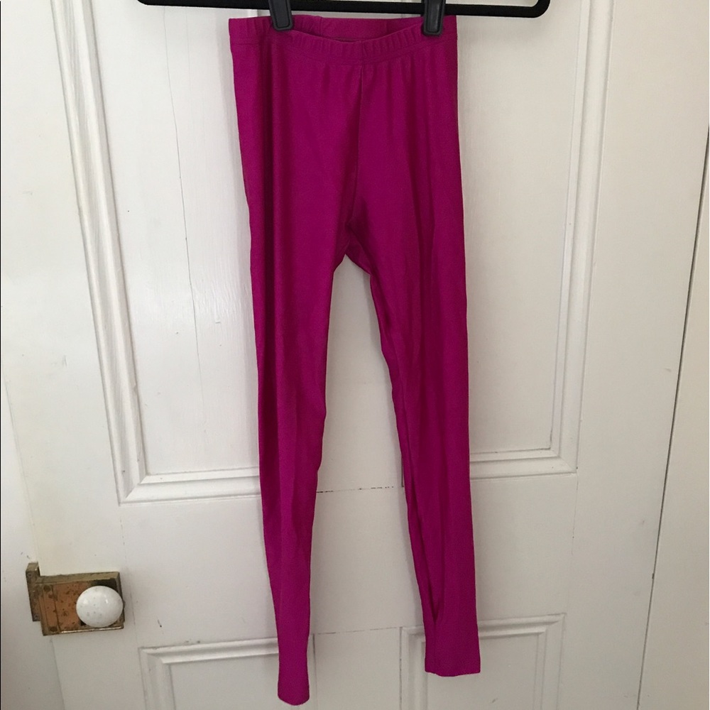 American Apparel leggings! Fuchsia pink!