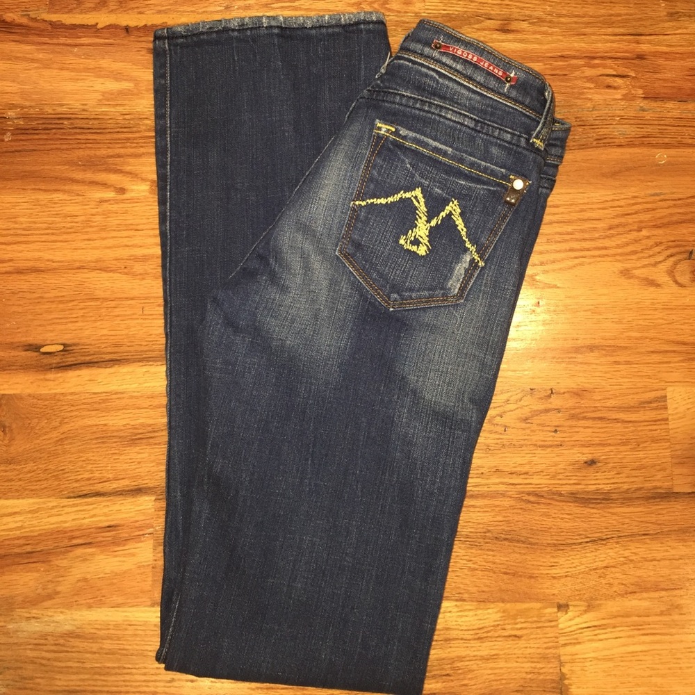 Vigoss London Jeans with Yellow Stitch Detail