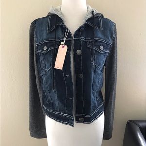 Jean jacket with hoodie