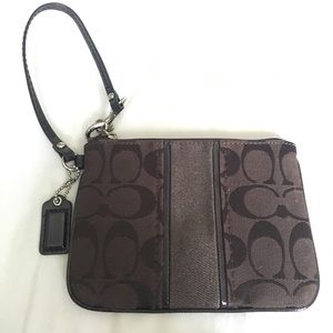 Brown Coach wristlet