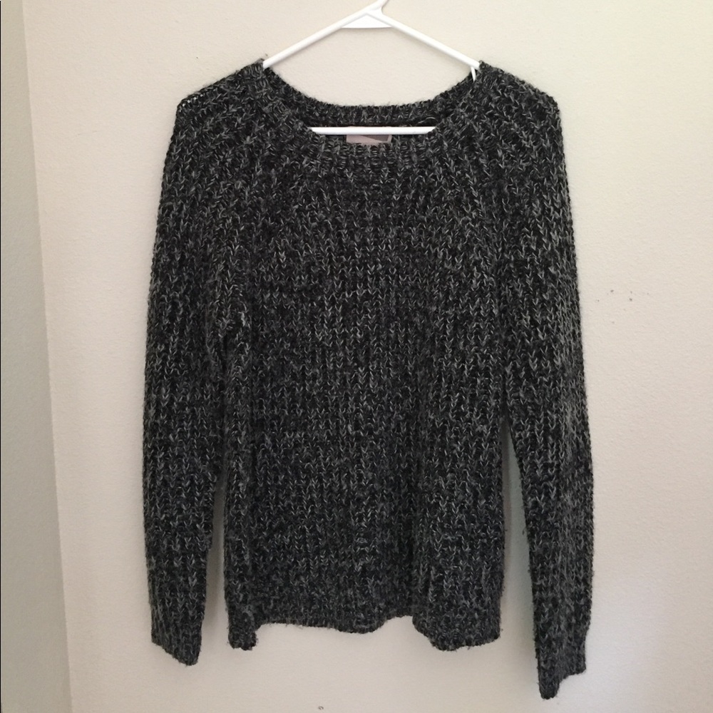 Black and Gray Knit Forever 21 Sweater