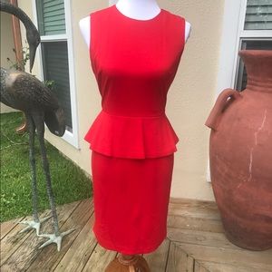 Red hot peplum dress by Vince Camuto