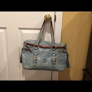 Dooney and bourke double strap tassel satchel