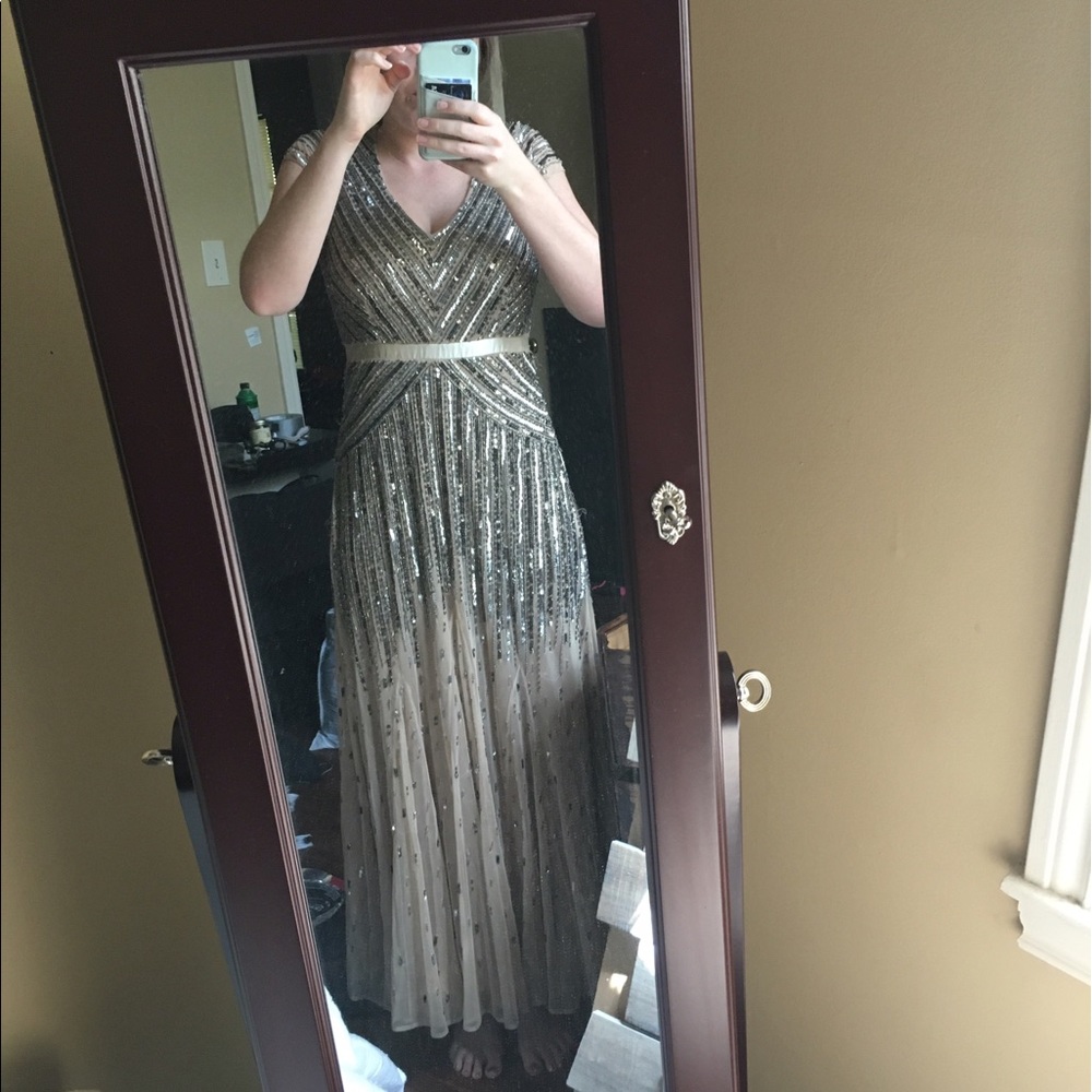 Adrianna Papell beaded dress