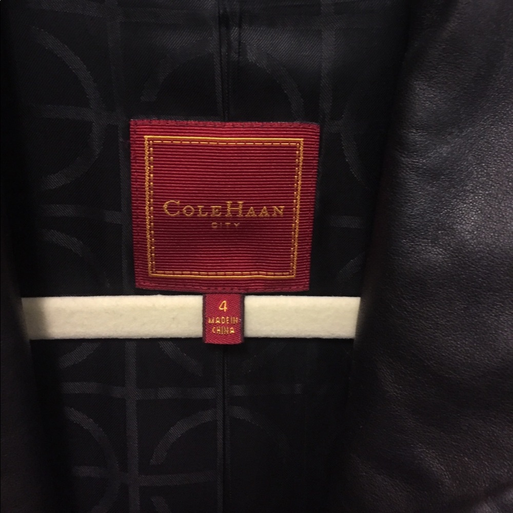 Cole Haan Lambskin Jacket in Black Worn Once!