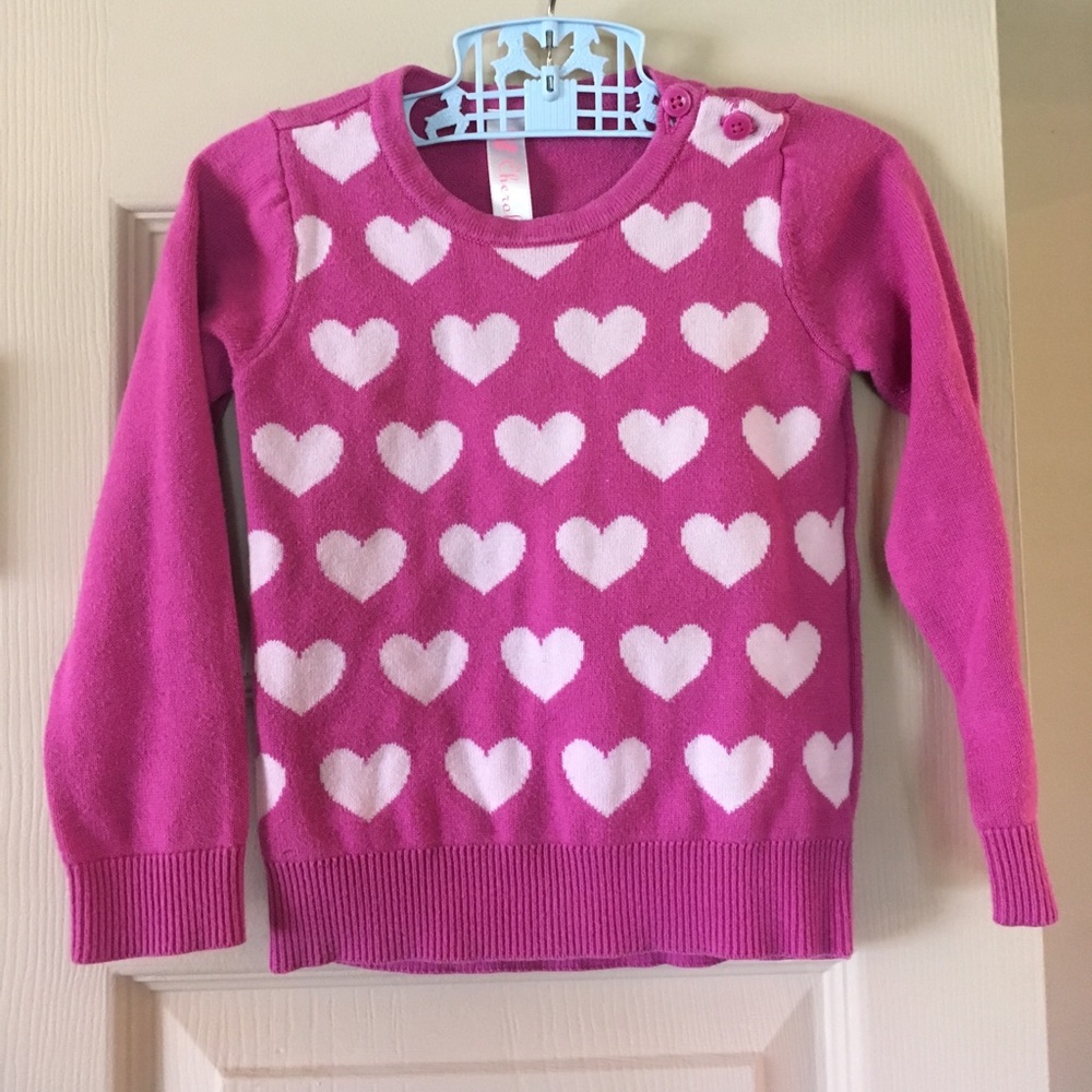 Toddler heart print sweater