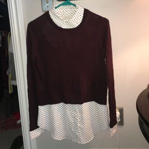 The Loft Sweater/Shirt: Size XS