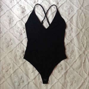 Black ribbed bodysuit NWT