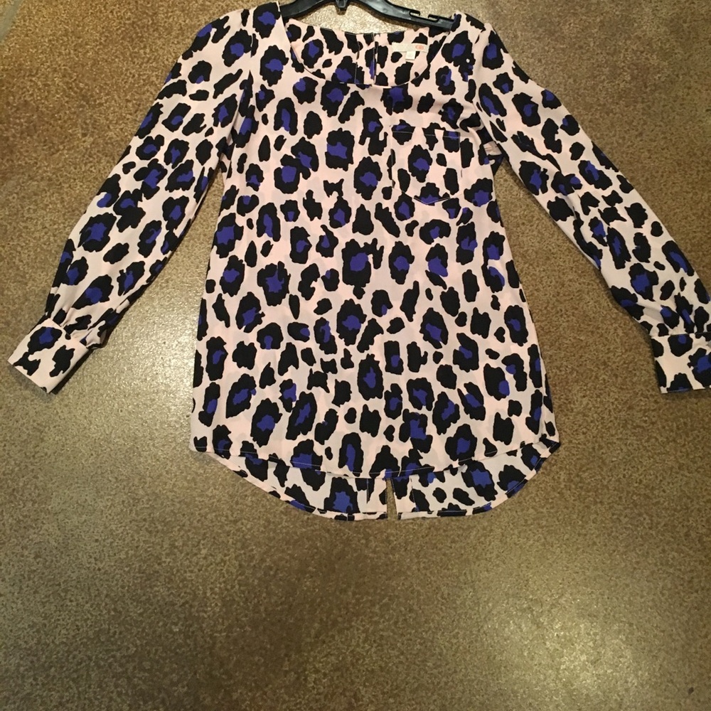 Gianni Bini Long Sleeved Leopard Top