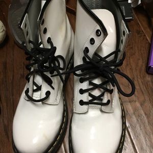 White doc martens size 9