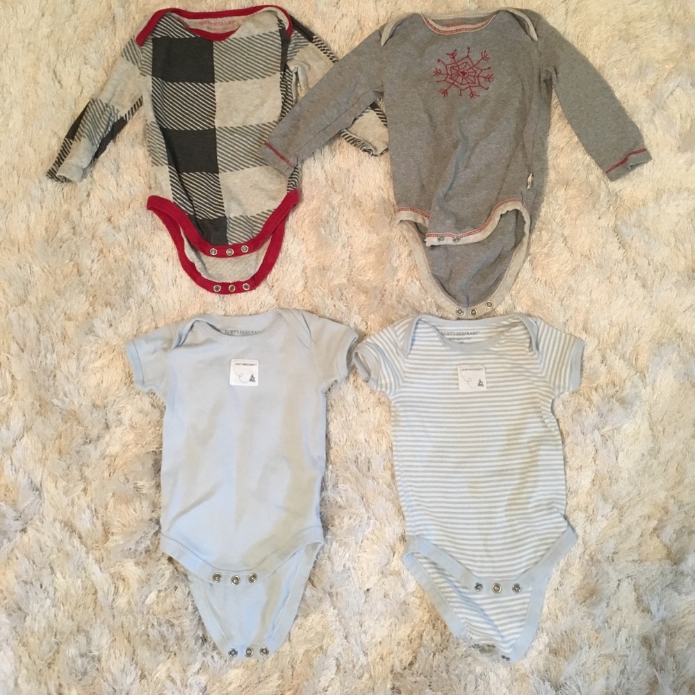 Burt's Bees Baby Organic Cotton Onesies 3 - 6 mo