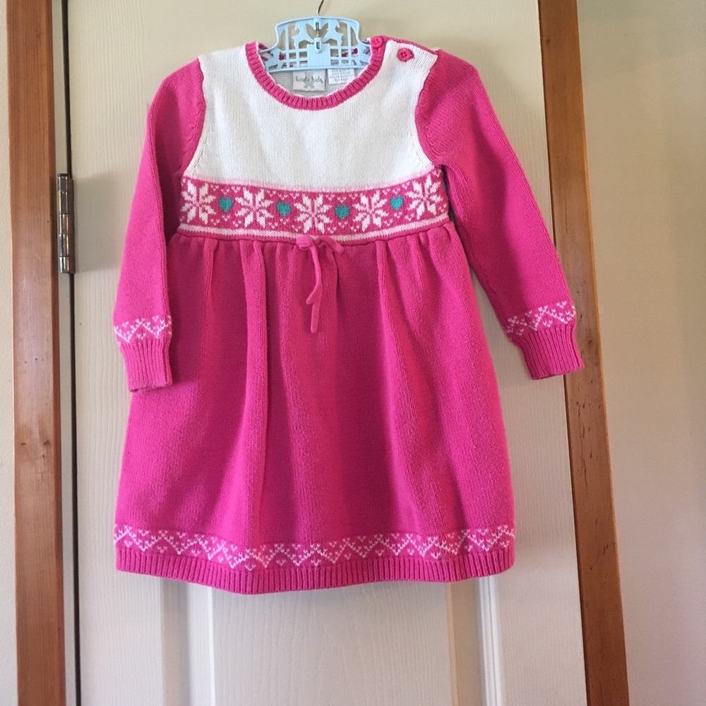 Toddler sweater dress faire isle