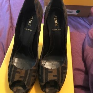 Authentic Fendi Monogram pumps
