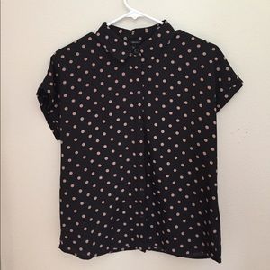 Polkadot Button Down Forever 21 Shirt
