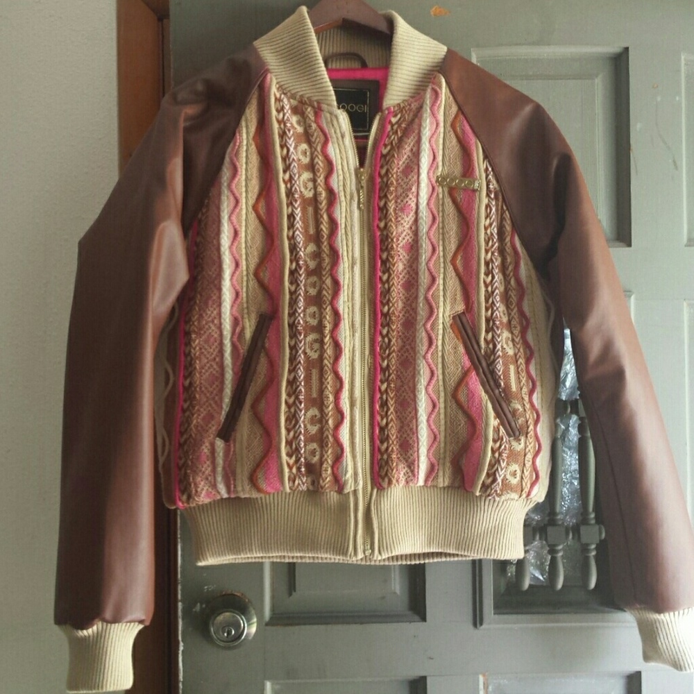 Leather Coogi Bomber jacket