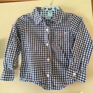 Toddler gingham checkered print shirt