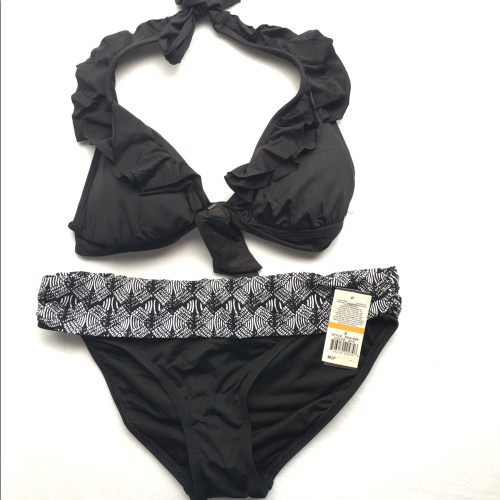 Kenneth Cole Bikini Black and White Small