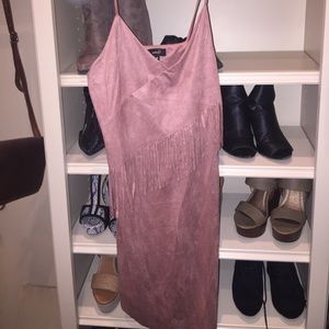 Suede Fringe Dress