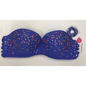 NET Xhilaration Bikini Swim Top Gems Strappy SizeM