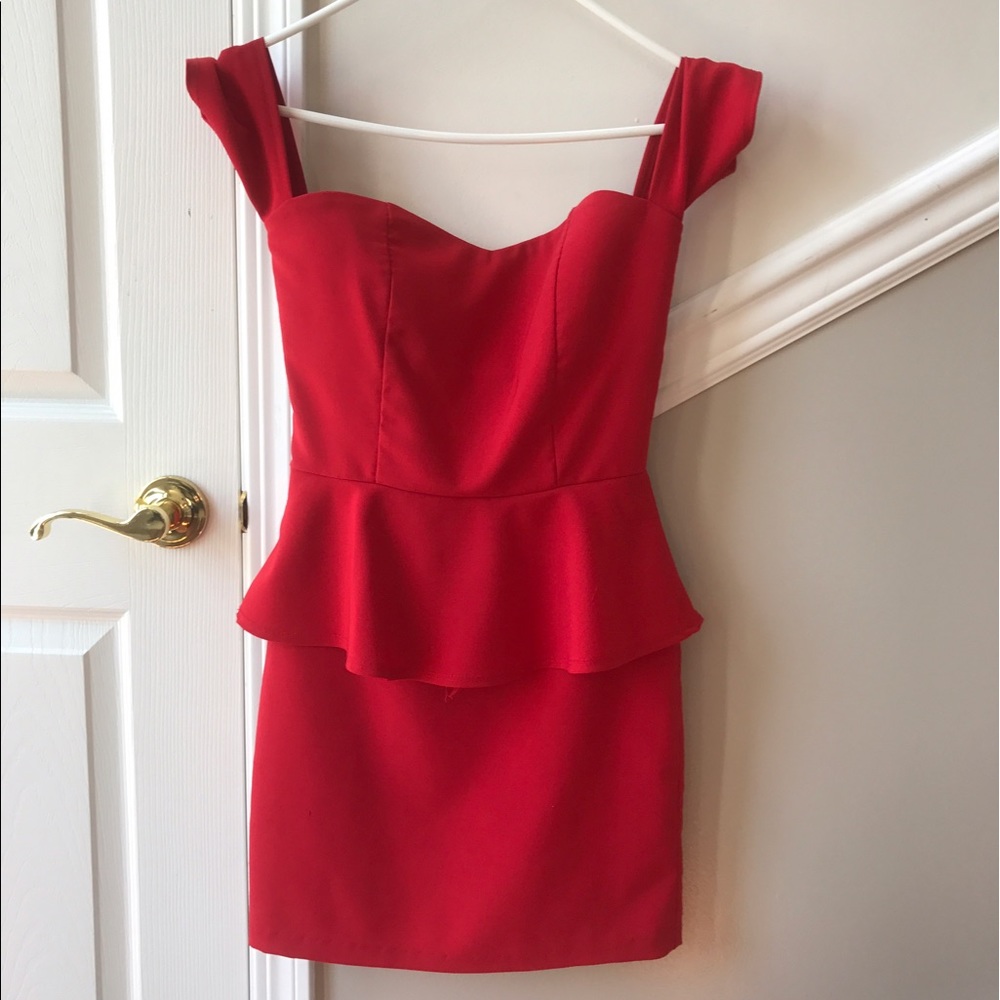 Short red dress
