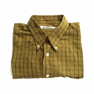 Ben Sherman Mustard Yellow Plaid Button Shirt - XL
