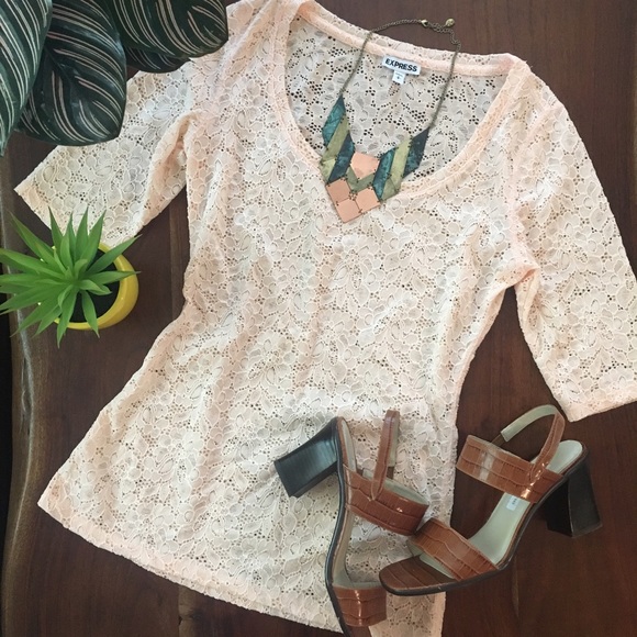 Express Tops - Express blush lace top