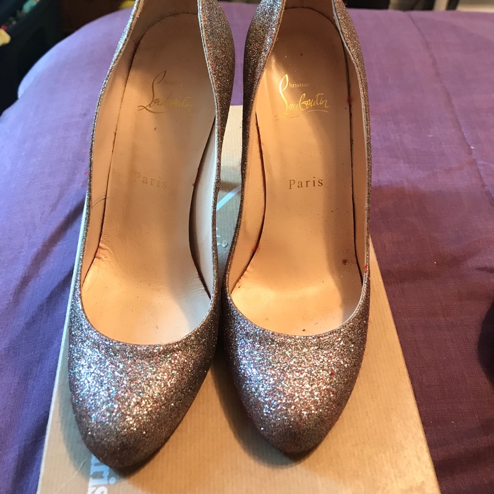 Authentic Christian Louboutin Glitter Heels