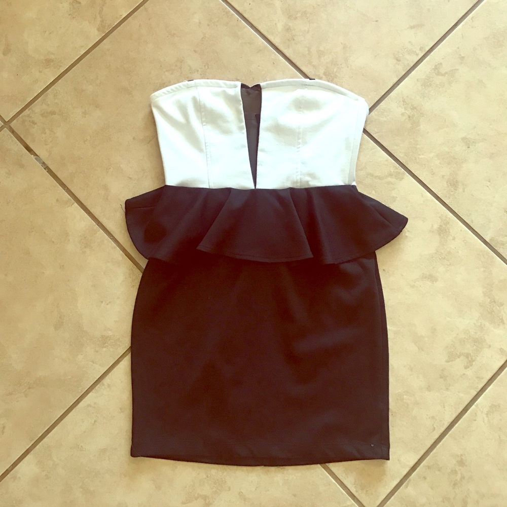 Black and cream dress