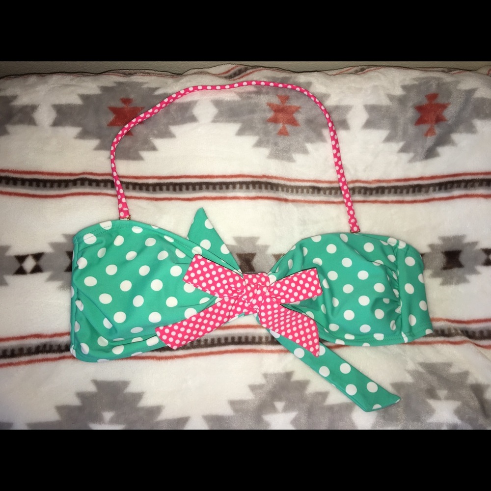 Polka Dot Bandeau Bikini Top
