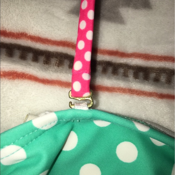 Polka Dot Bandeau Bikini Top - Picture 2 of 2