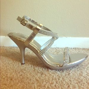 Rhinestone strappy high heels