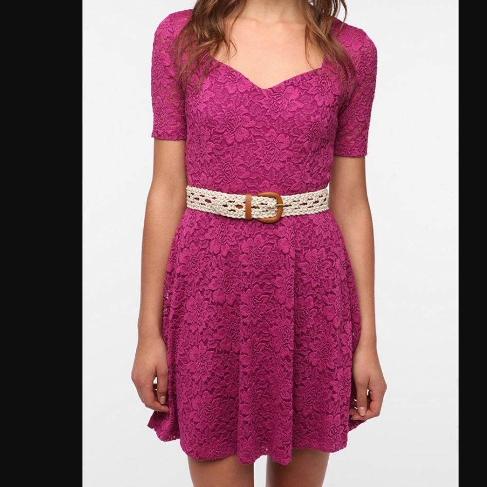 Urban Outfitters pink lace dress
