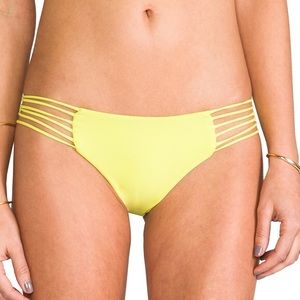 MIKOH Kapalua Yellow Bikini Bottoms, S